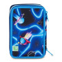 ASTUCCIO 3 ZIP tre cerniere SPACE LED boy SJ GANG seven SCUOLA triplo scomparto COMPLETO
