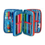 ASTUCCIO 3 ZIP tre cerniere SPEED ANIMAL boy SJ GANG seven SCUOLA triplo scomparto COMPLETO