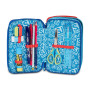 ASTUCCIO 3 ZIP tre cerniere SPEED ANIMAL boy SJ GANG seven SCUOLA triplo scomparto COMPLETO
