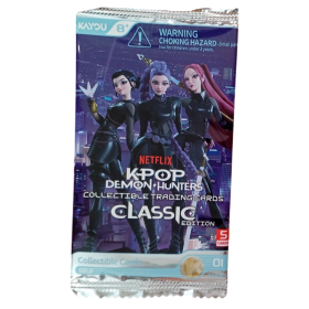 K POP DEMON HUNTERS collectible trading card CLASSIC EDITION booster box da 5 carte IN INGLESE età 8+
