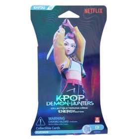 K POP DEMON HUNTERS collectible trading card ENERGY EDITION SPADA booster box da 5 carte IN INGLESE età 8+