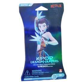K POP DEMON HUNTERS collectible trading card ENERGY EDITION COLTELLI booster box da 5 carte IN INGLESE età 8+