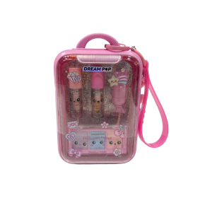 TRAVEL CASE con charm ROSA CANDY make up set CREATIVO seven TRUCCHI dream pop