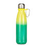BORRACCIA in acciaio inox SHINE 265 seven VOL 500ML caldo e freddo VERDE E GIALLO a tenuta stagna INVICTA