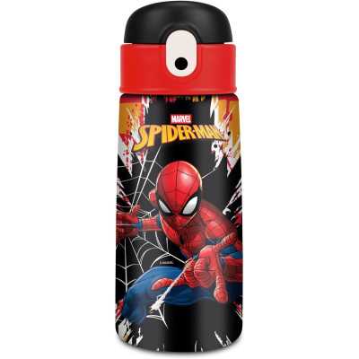 BORRACCIA TERMICA seven SPIDER MAN 2026 in acciaio inox KID con tappo a pulsante E CANNUCCIA