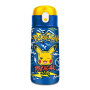BORRACCIA TERMICA seven POKEMON in acciaio inox KID con tappo a pulsante E CANNUCCIA