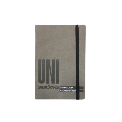 AGENDA 2026 2027 universitaria UNI SMEMO smemoranda GRIGIO giornaliera 13 MESI scuola DIARIO