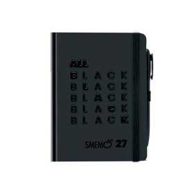DIARIO smemoranda ALL BLACK da 12 mesi AGENDA giornaliera SMEMO 2026 2027 scuola NERO