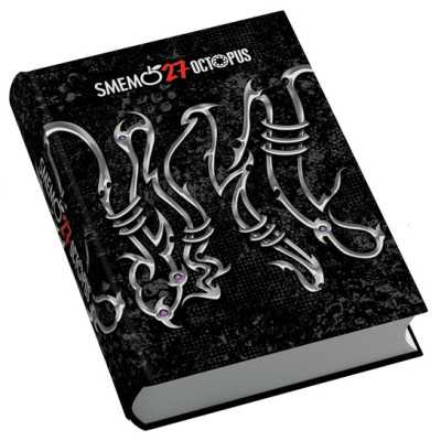 DIARIO smemoranda OCTOPUS da 16 mesi AGENDA giornaliera SMEMO 2026 2027 scuola NERO METALLO