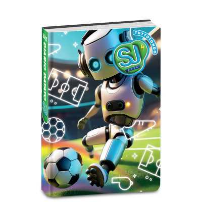 DIARIO datato WONDROUS BOY da 10 mesi SJ GANG agenda SCUOLA seven 2026 2027 CALCIO ROBOT