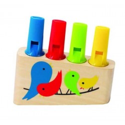 FLAUTO DI PAN in legno HAPE strumento musicale per bambini 4 NOTE età 3 anni +