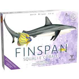 SQUALI E CORALLI espansione per FINSPAN gioco da tavolo GESTIONALE ghenos games IN ITALIANO età 10+