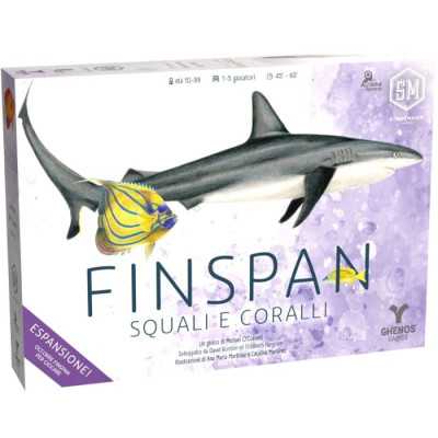 SQUALI E CORALLI espansione per FINSPAN gioco da tavolo GESTIONALE ghenos games IN ITALIANO età 10+