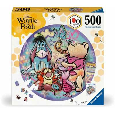 PUZZLE 500 PEZZI ravensburger WINNIE THE POOH originale JIGSAW disney ROUND