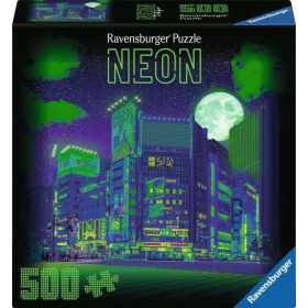 PUZZLE 500 PEZZI ravensburger TOKYO NEON originale JIGSAW round QUADRATO