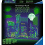 PUZZLE 500 PEZZI ravensburger TOKYO NEON originale JIGSAW round QUADRATO