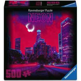 PUZZLE 500 PEZZI ravensburger LOS ANGELES NEON originale JIGSAW round QUADRATO