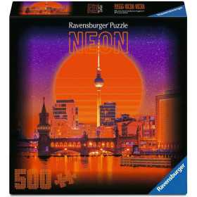 PUZZLE 500 PEZZI ravensburger BERLIN NEON originale JIGSAW round QUADRATO