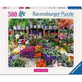 PUZZLE 500 PEZZI ravensburger MERCATO DEI FIORI originale JIGSAW francia FLOWER MARKET