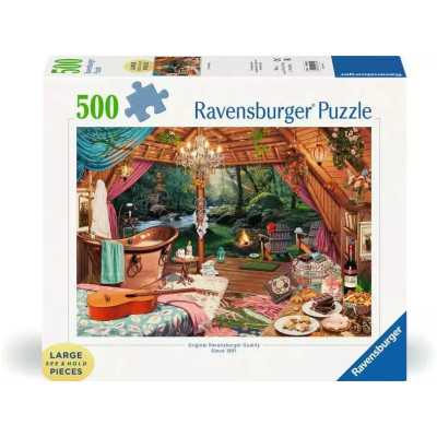 PUZZLE 500 PEZZI ravensburger COZY GLAMPING originale JIGSAW large format XXL