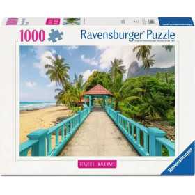 PUZZLE 1000 PEZZI ravensburger COLORFUL BRIDGE IN MALAYSIA originale PONTE IN MALESIA softclick