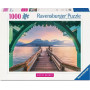 PUZZLE 1000 PEZZI ravensburger FOOTBRIDGE AT LAC D'ANNECY originale PASSERELLA ROMANTICA SUL LAGO softclick