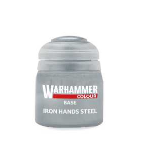 IRON HANDS STEEL colore BASE Warhammer 12ML acrilico ARGENTO opaco