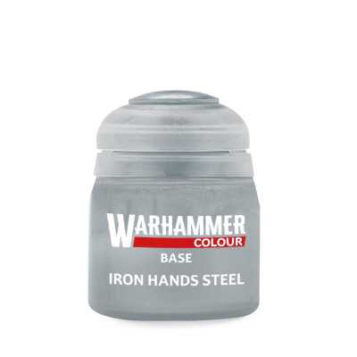 IRON HANDS STEEL colore BASE Warhammer 12ML acrilico ARGENTO opaco