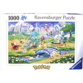 PUZZLE 1000 PEZZI ravensburger POKEMON originale EEVE AND PARK softclick