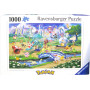 PUZZLE 1000 PEZZI ravensburger POKEMON originale EEVE AND PARK softclick