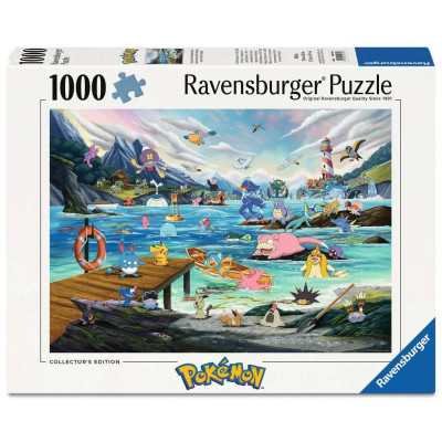 PUZZLE 1000 PEZZI ravensburger POKEMON originale VAPOREON AND TEMPERATE MARINE softclick