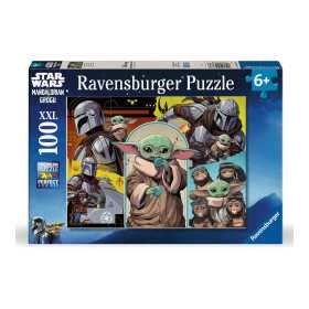 PUZZLE 100 PEZZI XXL ravensburger STAR WARS perfect age fit THE MANDALORIAN AND GROGU età 6+