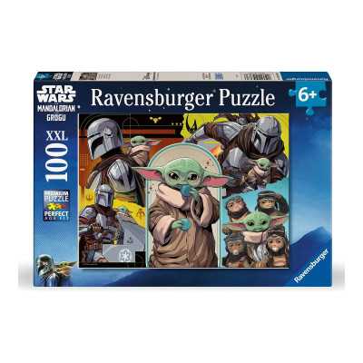PUZZLE 100 PEZZI XXL ravensburger STAR WARS perfect age fit THE MANDALORIAN AND GROGU età 6+