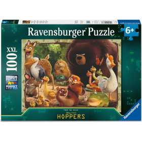 PUZZLE 100 PEZZI XXL ravensburger HOPPERS perfect age fit SECRETS OF THE ANIMAL WORLD età 6+