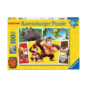PUZZLE 100 PEZZI XXL ravensburger DONKEY KONG perfect age fit THE MONKEYS ARE LOOSE età 6+