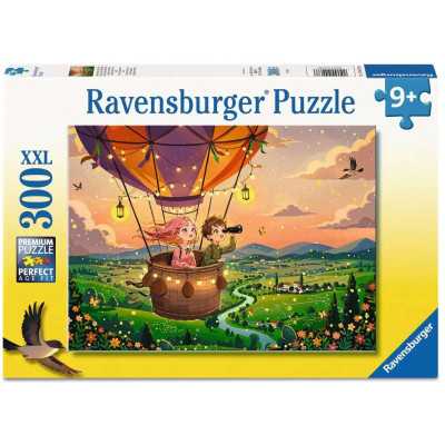 PUZZLE 300 PEZZI XXL ravensburger COZY SUNSET SKY RIDE perfect age fit ORIGINALE età 9+