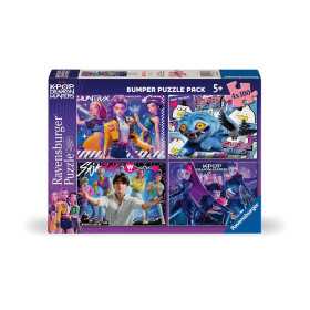4 PUZZLE DA 100 PEZZI bumper puzzle pack K POP DEMON HUNTERS ravensburger età 6+