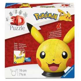 POKEMON HEAD testa PIKACHU in plastica PUZZLE 3D ravensburger SENZA COLLA età 6+