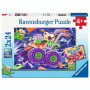 PUZZLE 2X24 ravensburger MONSTER TRUCKS set di 2 puzzle da 24 pezzi PAZZI MEZZI età 4+
