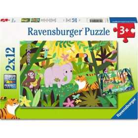 PUZZLE 2X12 ravensburger ANIMAL FRIENDS IN NATURE set di 2 puzzle da 12 pezzi ORIGINALE età 3+