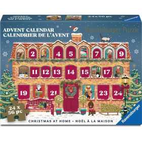 CALENDARIO DELL'AVVENTO 2026 ravensburger PUZZLE 24x56 PEZZI christmas at home NATALE età 12+