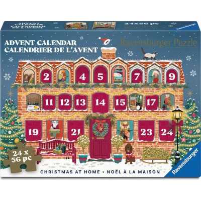 CALENDARIO DELL'AVVENTO 2026 ravensburger PUZZLE 24x56 PEZZI christmas at home NATALE età 12+