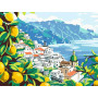 COSTIERA AMALFITANA quadro di paesaggio CREART kit artistico PREMIUM ravensburger