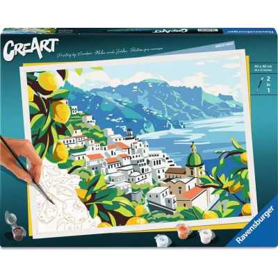 COSTIERA AMALFITANA quadro di paesaggio CREART kit artistico PREMIUM ravensburger