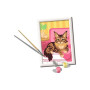 CREART kit artistico GATTINO MAINE COON ravensburger 10 COLORI con cornice QUADRO età 7+