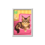 CREART kit artistico GATTINO MAINE COON ravensburger 10 COLORI con cornice QUADRO età 7+
