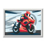 CREART kit artistico MOTORCYCLIST ravensburger 10 COLORI con cornice QUADRO età 7+