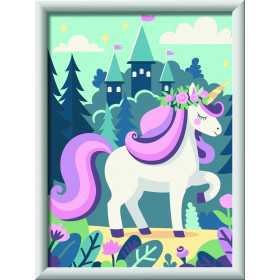 CREART kit artistico UNICORNO AURORA ravensburger 15 COLORI con cornice QUADRO età 7+