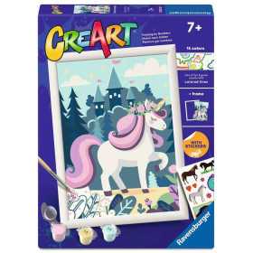CREART kit artistico UNICORNO AURORA ravensburger 15 COLORI con cornice QUADRO età 7+