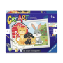 CREART kit artistico ANIMALI IN PARATA ravensburger 14 COLORI con cornice QUADRO età 9+